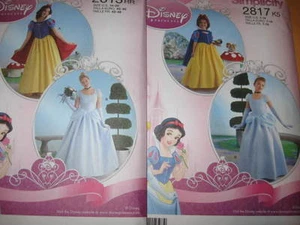 Pattern SNOW WHITE CINDERELLA adult 6-12 or 14-20 & child 3-6 or 7-14 NEW - Picture 1 of 9