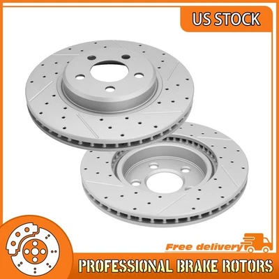 Rotores de freno delanteros perforados para Chrysler 300 Dodge Challenger Charger Magnum Foto 1 de 4