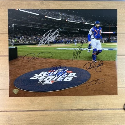 2017 纽约大都会队亲笔签名(阅读)20x16 迷你海报签名真品证明全息图 — 第 1/4 张图片