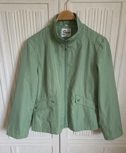Size 12 Ladies Jacket - Eleganzè, Sage Green, Zip, Pockets, Lightweight, Coat - Picture 1 of 14