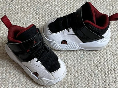 NIKE Air Jordan Stay Local Toddler Boy 6C White Black Sneakers Shoes DQ8400-061 - Image 1 of 4