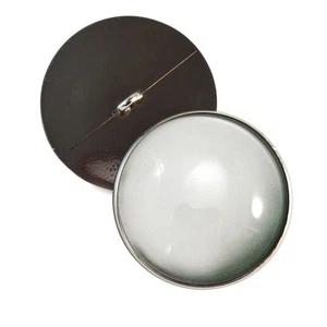 Pair Blank White Zombie Ghost Half Sphere Sew-On Glass Eyes Taxidermy Jewelry - Picture 1 of 9