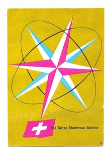 QSL Radio Switzerland Schweiz Suisse HER4 in 1956 Classic Card Stamp Parsons DX - Picture 1 of 1