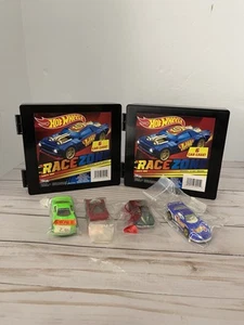 Hot Wheels Storage Cases “Race Zone” 6 Compartment With 4 Hot Wheels Cars - Picture 1 of 14