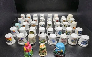 Vintage Konvolut 43 Keramik Porzellan Fingerhüte Konvolut - Bild 1 von 8