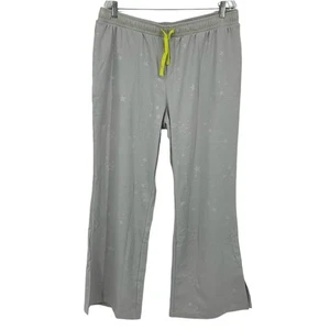 ANYBODY LOUNGE Fleece-Hose mit Sternenmuster gerades Bein neu ohne Etikett grau Größe Large bequem - Bild 1 von 5