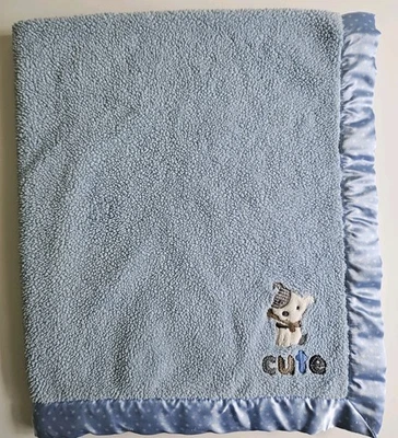 Linda manta bebé Just One You Carter cachorro perro estrellas azul polar Foto 1 de 4