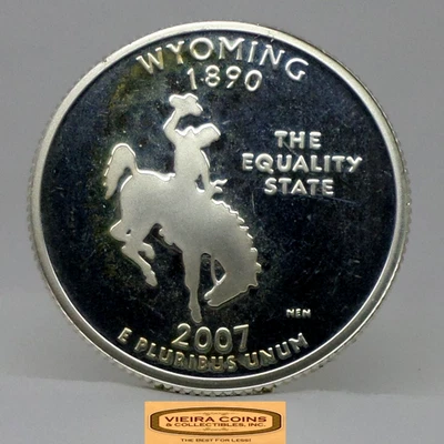 2007-S Wyoming State Silver Proof Quarter - #C50086NQ - Image 1 of 2