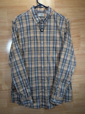 Dockers Men’s Peach Cobbler Plaid Shirt (M) - Image 1 of 4