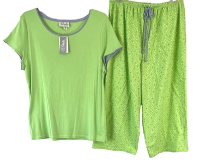 Conjunto Pijama Personaje Marca Verano Verde Grande Ligero Mujer ZX1 Nuevo Foto 1 de 4