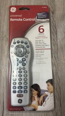 GE Universal Remote Control 24922 6 Device TV DVD Blu-ray Cable NOS Sealed - Image 1 of 4