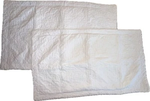 Tommy Bahama King Size Pillowcase Sham Set Of 2 Solid Bright White Quilted Bed - Picture 1 of 10