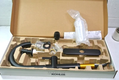 KOHLER K-R22153-SD-BL Rune Grifo de cocina 1 manija extraíble negro mate Foto 1 de 4