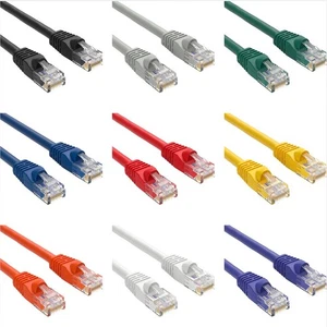Cat5e patch cord cable 1ft 3ft 5 7 10 15 25 35 50 100ft - Picture 1 of 5