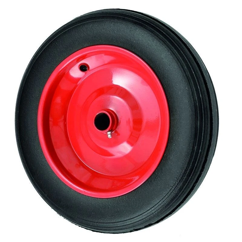 ROSS HANDLING 400mm Heavy Duty Solid Rubber Wheel on Metal Centre with bearings 500kg Load UK