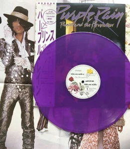 PRINCE -Purple Rain- V. Rare Purple Vinyl Japanese LP with Poster, Obi & Insert - Imagen 1 de 10