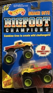 1991 Hot Wheels MINI BIGFOOT CHAMPIONS RED SNAKE BIT Truck #1 Bigfoot Rival - Picture 1 of 3