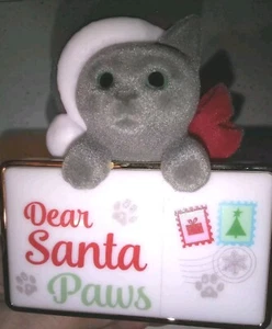 NEW Bath & Body Works Cute Santa Cat Wallflowers Scent Diffuser AND Refill - Picture 1 of 7