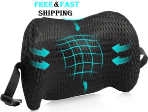 Almohada de Soporte Lumbar para Silla de Oficina, Almohada Lumbar Coche Alivio del Dolor de Espalda Baja - Imagen 1 de 8