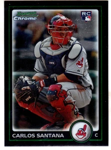 2010 BOWMAN CHROME #214 CARLOS SANTANA ROOKIE - Picture 1 of 1