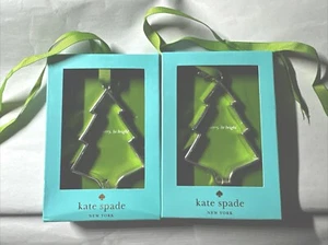 Kate Spade/Lenox TOUGH COOKIE TREE christmas ornaments Set Of Two - Picture 1 of 4
