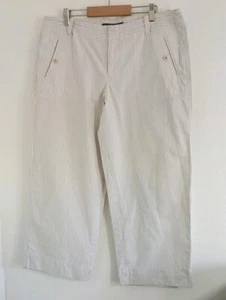 Gap gerade weites Bein gestreift Chino kurze Hose Baumwolle Kordelzug Gr. 12 - Bild 1 von 7