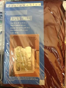 Designables Aspen Twill Brick Valance New - Picture 1 of 4