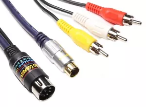 Commodore C64, C128 hochwertiges S-VIDEO & Composite Video Kabel TV Kabel, Kabel - Bild 1 von 2