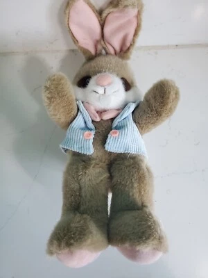 Applause Peter Cottontail Bunny Rabbit Easter Plush 11” Toy Blue Jacket Vintage - Image 1 of 4
