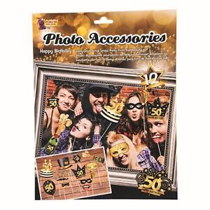 (CL) 50TH BIRTHDAY PHOTO BOOTH - FANCY DRESS Costume Accs NEW