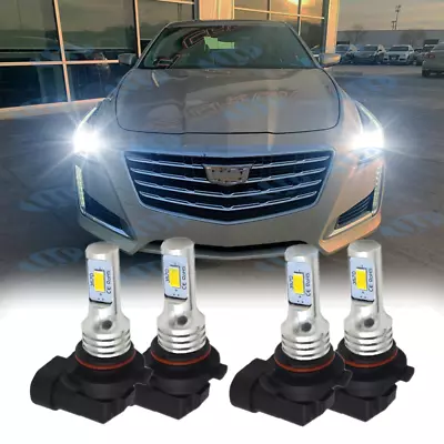 For Cadillac CTS 2003 2004 2005 2006 2007 LED Headlight Bulbs High Low Beam - Image 1 of 4