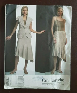 V-V2805 Guy Laroche Jacket Skirt Sewing Pattern Vogue Size 12-14-16 Uncut - Picture 1 of 4