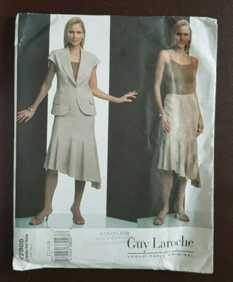 V-V2805 Guy Laroche Jacket Skirt Sewing Pattern Vogue Size 12-14-16 Uncut - Image 1 of 4