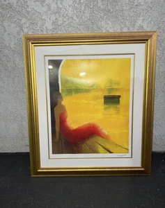 Emile Bellet Serio Lithograph "D'or et de Reve"  COA & Appraisal Signed Framed - Picture 1 of 8