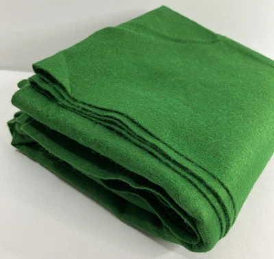 Green Wool Felt Piece Fabric 72" x 36” New Crafts - Image 1 of 3