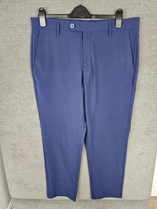 Oscar Jacobson Mens W34 L29 Davenport Golf Trousers Navy Blue - New Without Tags - Picture 1 of 10