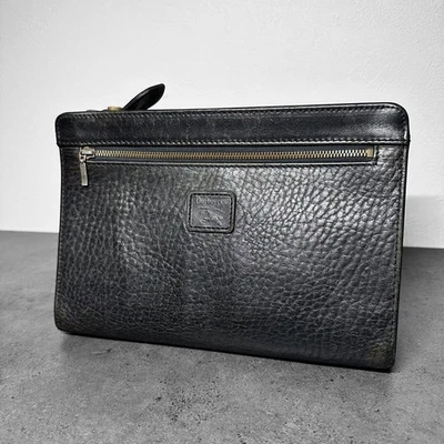 BURBERRY Vintage Second Bag Horse Logo Grain Leather Black Authentic - Image 1 of 4