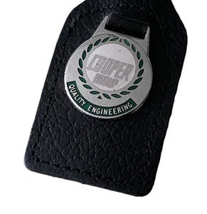 COOPER GROUP KEYRING Vintage Mini Cooper Car Real Leather England Motoring - Picture 1 of 6