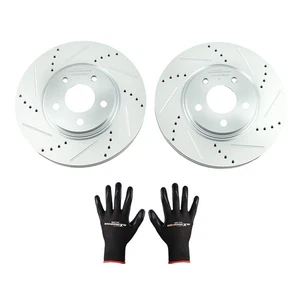 Front Drilled Brake Rotors Kit for Pontiac Pursuit 2006 / Saturn Aura 2007-2009 - Picture 1 of 12