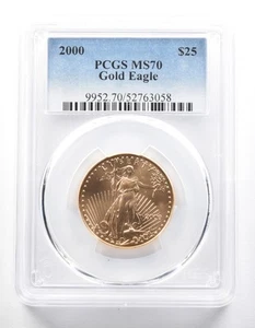 2000 $25 American Gold Eagle 1/2 Oz Gold MS70 PCGS *0354 - Picture 1 of 3