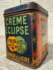 Ancienne boîte comptoir tole litho cirage crème éclipse n plaque émaillée