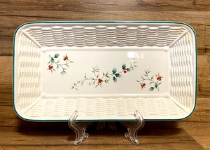 PFALTZGRAFF WINTERBERRY - BASKETWEAVE WEIHNACHTEN BROT TABLETT VORSPEISENSCHALE - Bild 1 von 3