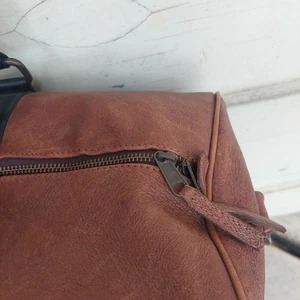 Bolso de Lona de Cuero Marina de los Estados Unidos Marrón Negro Bradford Exchange Viaje Hombres Mujeres Grande - Imagen 1 de 11