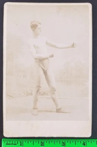 Vintage Frank Erne 1890er Box Boxer Kabinett Foto (hat einige Gebrauchsspuren) - Bild 1 von 2