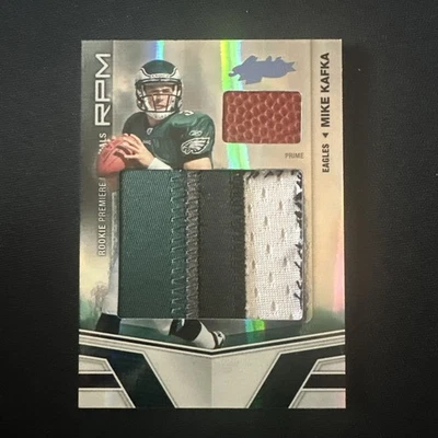 2010 PANINI ABSOLUTE MIKE KAFKA /25 4COLOR PATCH & FOOTBALL EAGLES  - Image 1 of 4