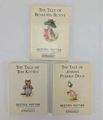 Beatrix Potter Books Lot of 3 Paperback Benjamin Bunny Tom Kitten Puddle Duck - Image 1 of 4