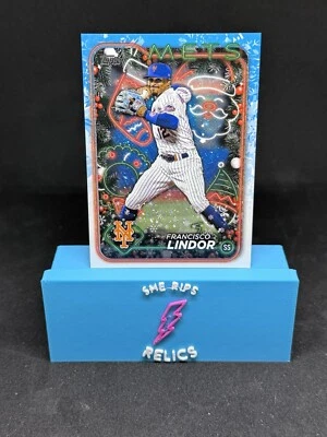 2024 Topps Holiday Mega Box  Francisco Lindor #H 36 NY Mets - Image 1 of 2