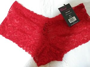 SEXY, RED LACE LINGERIE BOY SHORTS, WOMENS US SIZE L from Seven 'til Midnight.