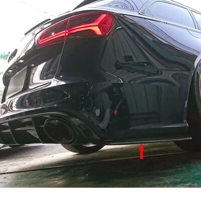 Unpainted Fit For Audi RS6 C7 5DR Avant Rear Side bumper Bar Splitter 2013-2018 Foto 1 de 4