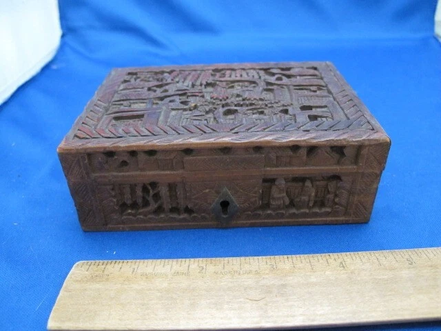 RITAO CHAN 樣専用 木盒 木雕 清時代 中国古美術 高 8cm RITAO CHAN 樣専用 木盒 木雕 清時代 中国古美術 高 8cm